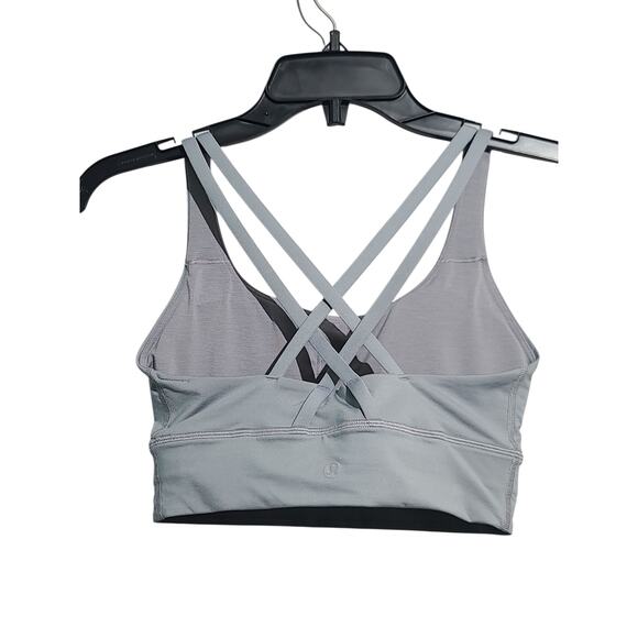 Lululemon Energy Longline Bra Medium Support Rhino Grey Sz 6 B-D Cup - Picture 3 of 5